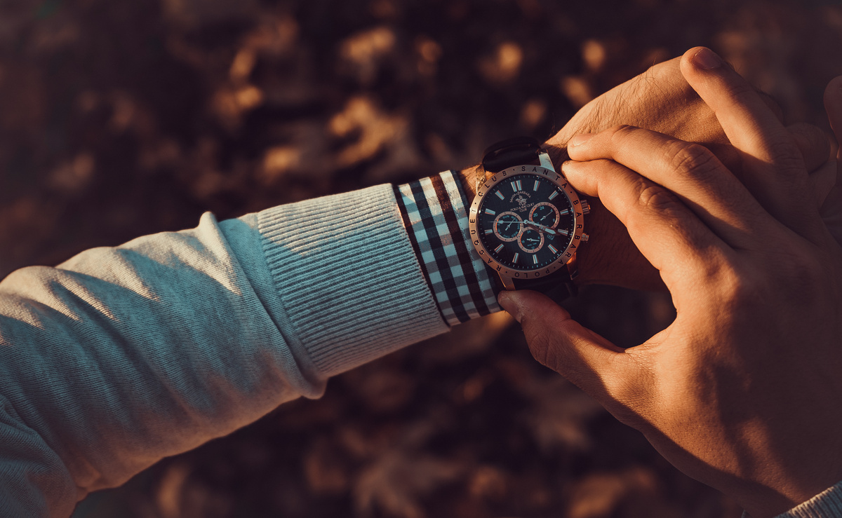 A Person Checking the Time
